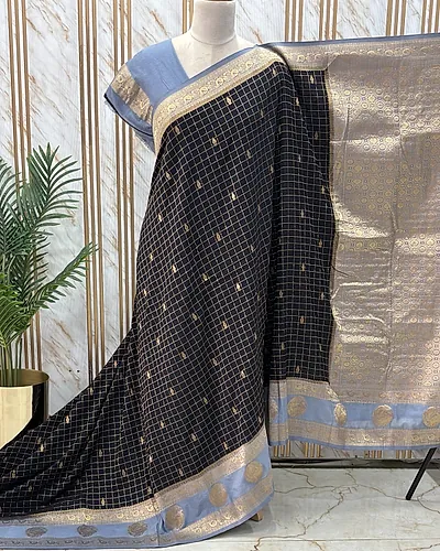 Georgette (Checks & Mayuri Border)