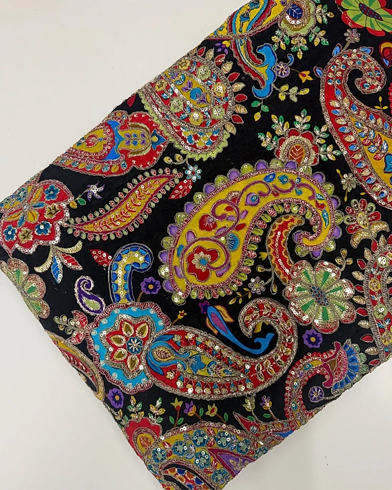 Kalamkari Blouse Fabric (Big Mango with Rich Positioning Work) -