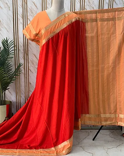 Semi Mysore Crepe (Peacock & Mango, Medium Bentex)