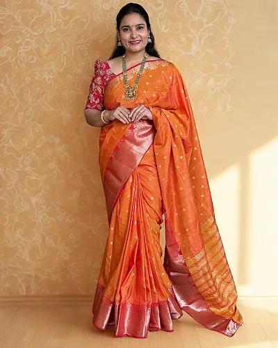 Semi Tussar (Floral Border)