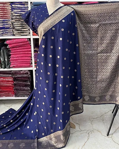 Banarasi Crepe (Floral Border and Grand Pallu)