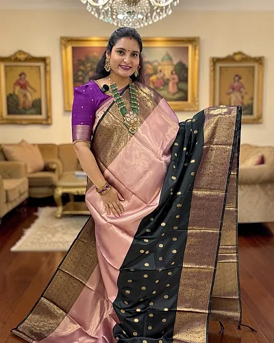 Banarasi Tissue (Pink Half & Half Buttas)