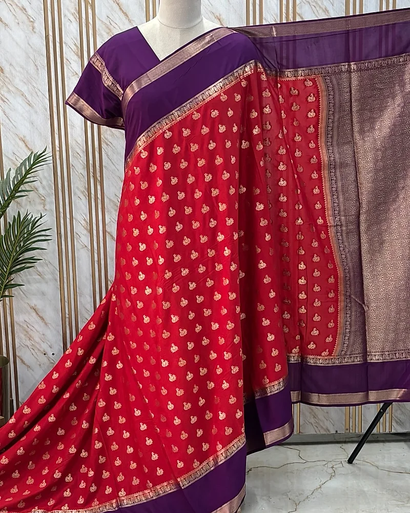 Semi Mysore Crepe (Premium, Mayuri Buttas & Bentex) -
