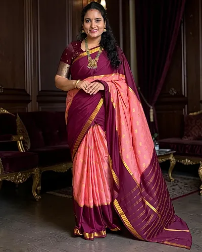 Semi Mysore Crepe (Open Border, Center Floral Buttas)