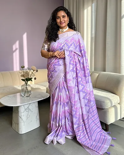 Dola Saree (Jari Border, Fancy Printed Body & Pallu)