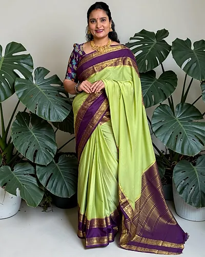 Semi Mysore Crepe (Mayuri & Mango Bentex Border)