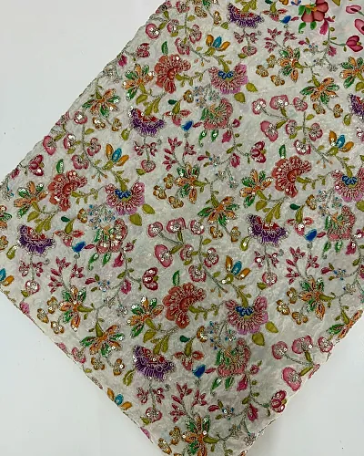 Kalamkari Blouse Fabric (Beautiful Floral Print with Positioning Work)