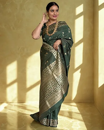 Semi Tussar (Premium, Tulips Motifs)