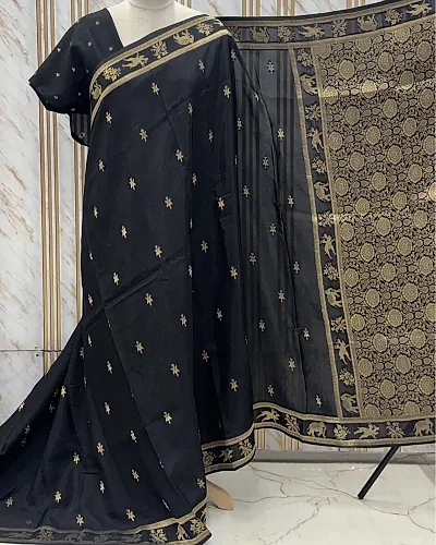 Viscose Saree (Elephant and Deer Border)