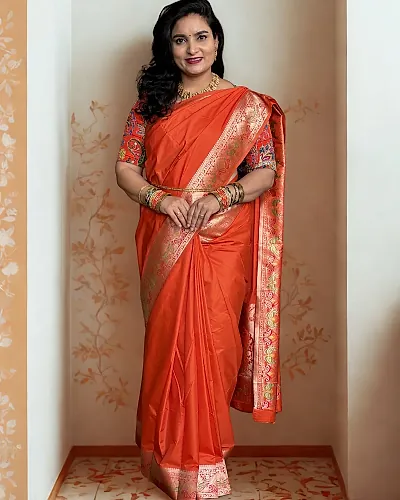 Semi Mysore Crepe (Meenakari Design)