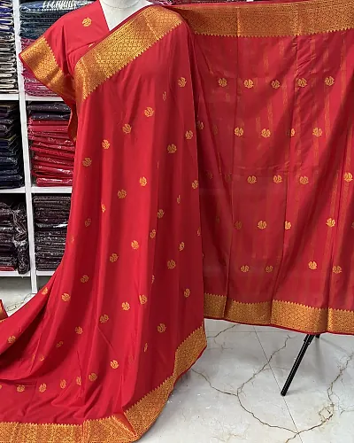 Semi Mysore Crepe (Self, Double Leaf Motifs)
