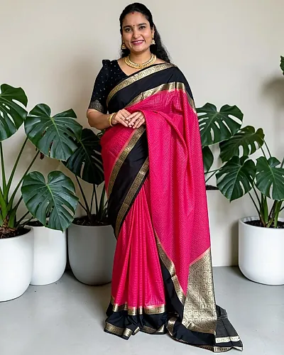 Semi Mysore Crepe (Checks, Mayuri Bentex)