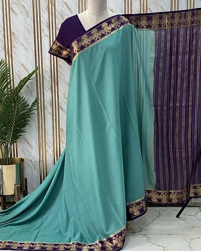 Semi Mysore Crepe (Contrast, Gandabherunda Border)