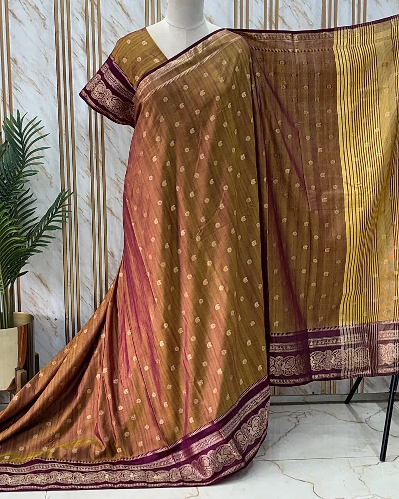Semi Tussar (Round Peacock Bentex) -
