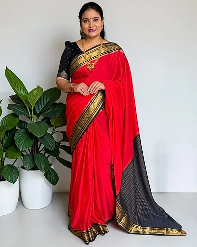 Semi Mysore Crepe (Small Mayuri Border)