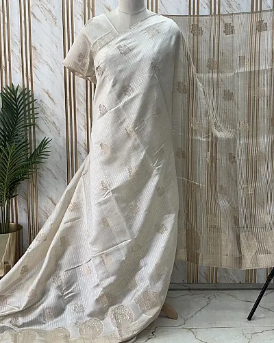 Tussar Saree (Premium, Borderless, Embossed)