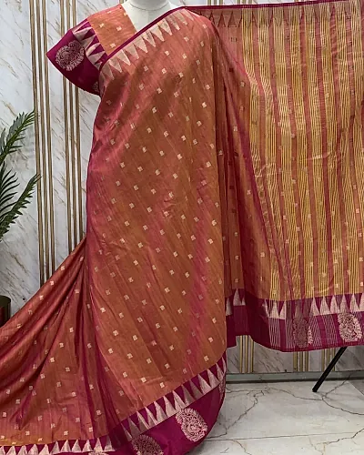 Semi Tussar (Mango and Temple Border)
