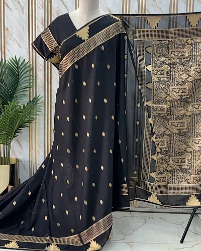 Semi Mysore Crepe (Temple Border Rich Pallu)