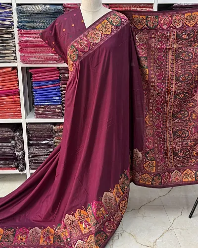 Kashmiri Pashmina Saree (Kalamkari Design)